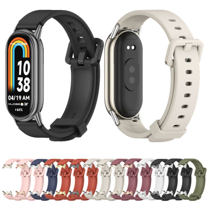 For Xiaomi Mi Band 8 Mijobs Silicone Breathable Watch Band(Midnight Blue+Silver) -  by MIJOBS | Online Shopping South Africa | PMC Jewellery