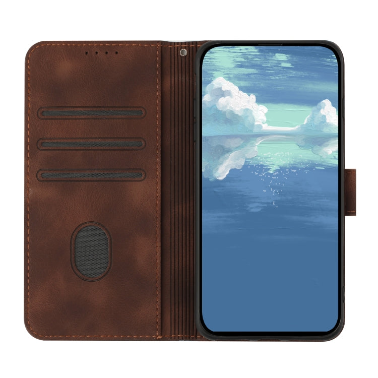 For Honor 10 Lite Line Pattern Skin Feel Leather Phone Case(Coffee) - Honor Cases by PMC Jewellery | Online Shopping South Africa | PMC Jewellery