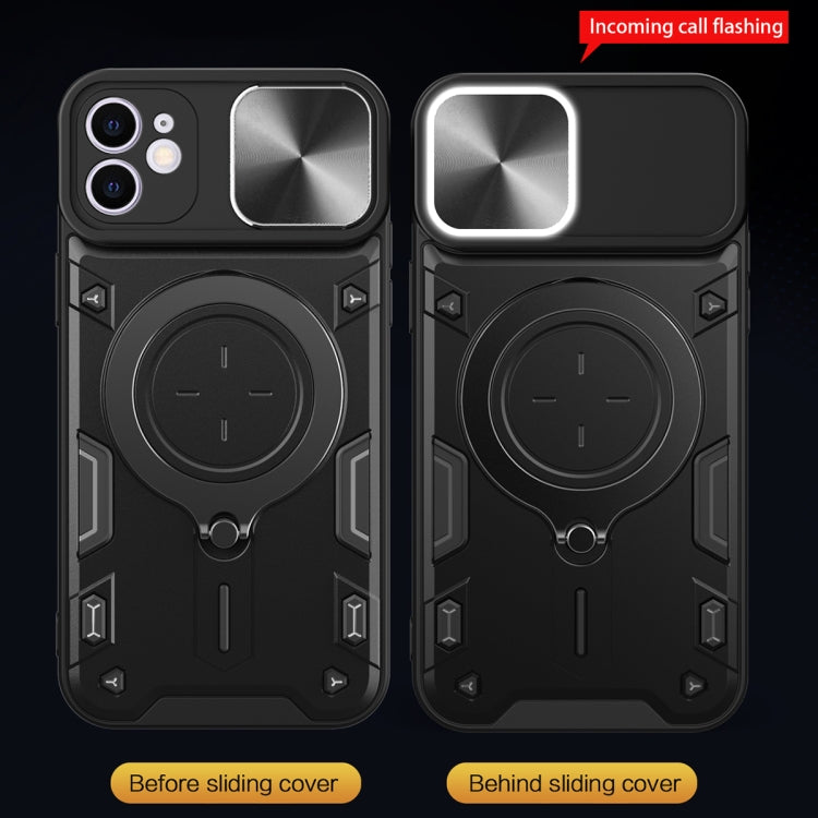 For iPhone 12 CD Texture Sliding Camshield Magnetic Holder Phone Case(Blue) - free shipping - PMC TechLife - Order now!