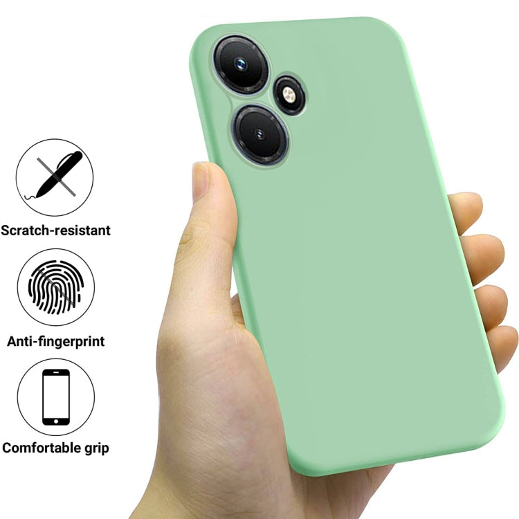 For Infinix Hot 30 Pure Color Liquid Silicone Shockproof Phone Case(Green) - Infinix Cases by PMC TechLife | Online Shopping South Africa | PMC TechLife | Buy Now Pay Later Mobicred