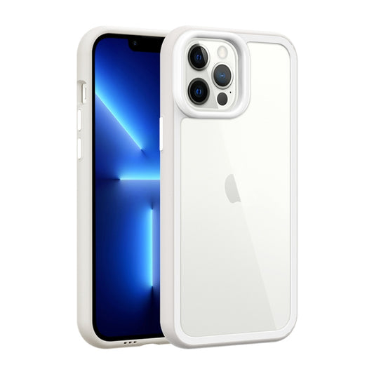 For iPhone 13 Pro Color Frame 2 in 1 Hollow Cooling Phone Case(White) - iPhone 13 Pro Cases by PMC Jewellery | Online Shopping South Africa | PMC Jewellery