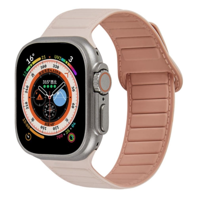 For Apple Watch 3 42mm Loop Magnetic Silicone Watch Band(Pink) - Watch Bands by PMC TechLife | Online Shopping South Africa | PMC TechLife
