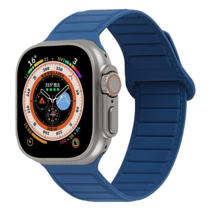 For Apple Watch 3 42mm Loop Magnetic Silicone Watch Band(Midnight Blue) - Watch Bands by PMC Jewellery | Online Shopping South Africa | PMC Jewellery