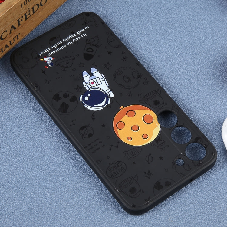 For Samsung Galaxy S20 Astronaut Pattern Silicone Straight Edge Phone Case(Planet Landing-Black) - free shipping - PMC TechLife - Order now!