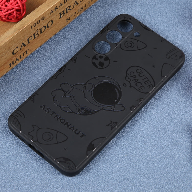 For Samsung Galaxy S20+ Astronaut Pattern Silicone Straight Edge Phone Case(Flying Astronaut-Black) - free shipping - PMC TechLife - Order now!
