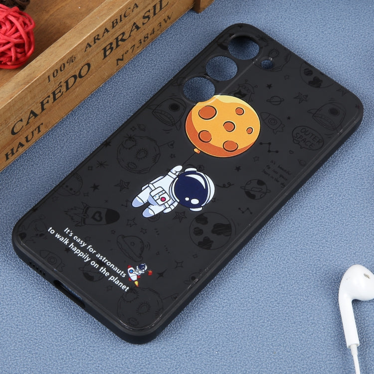 For Samsung Galaxy S20 FE Astronaut Pattern Silicone Straight Edge Phone Case(Planet Landing-Black) - free shipping - PMC TechLife - Order now!