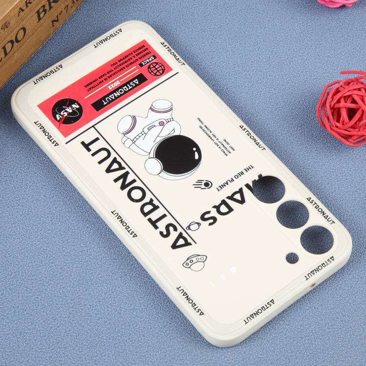 For Samsung Galaxy S20 FE Astronaut Pattern Silicone Straight Edge Phone Case(Mars Astronaut-White) - free shipping - PMC TechLife - Order now!