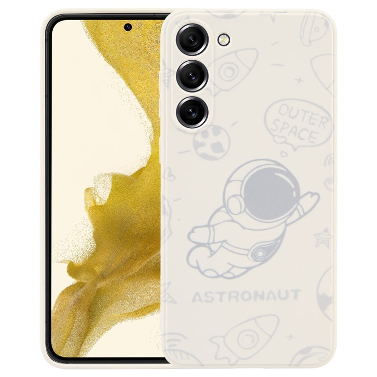 For Samsung Galaxy A53 5G Astronaut Pattern Silicone Straight Edge Phone Case(Flying Astronaut-White) - free shipping - PMC TechLife - Order now!