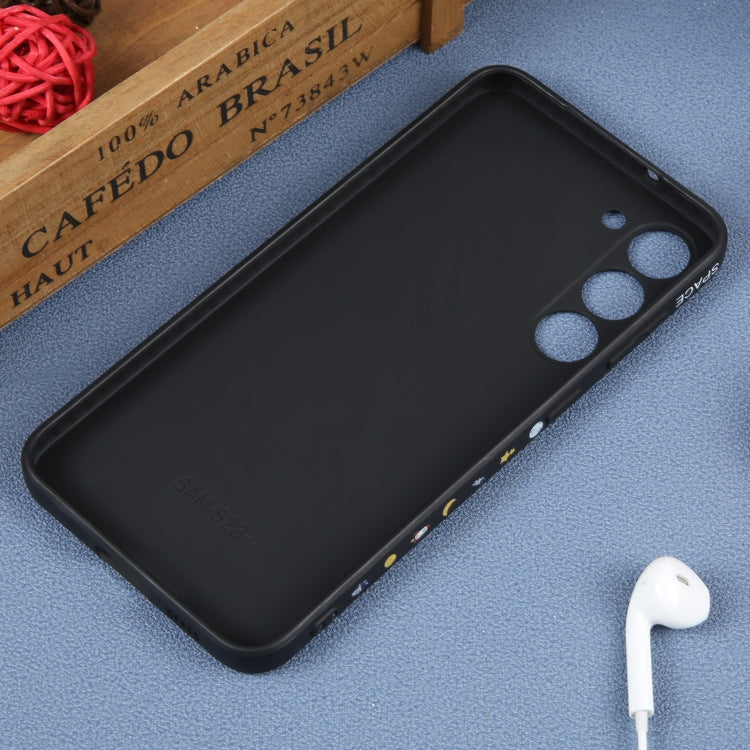 For Samsung Galaxy A20 / A30 Astronaut Pattern Silicone Straight Edge Phone Case(Planet Landing-Black) - free shipping - PMC TechLife - Order now!