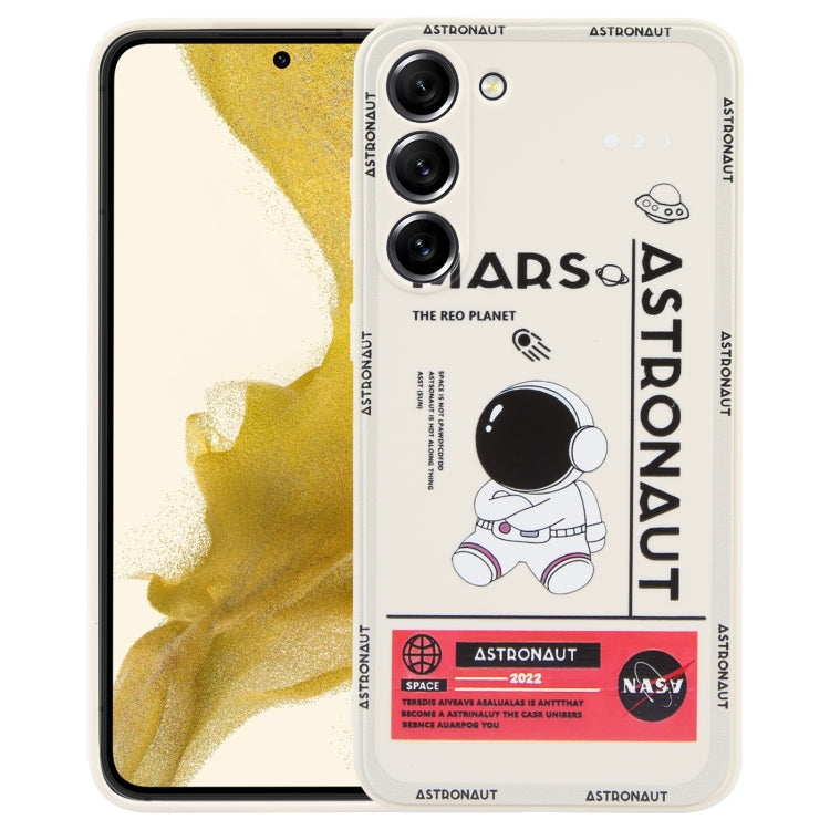 For Samsung Galaxy A21s Astronaut Pattern Silicone Straight Edge Phone Case(Mars Astronaut-White) - free shipping - PMC TechLife - Order now!