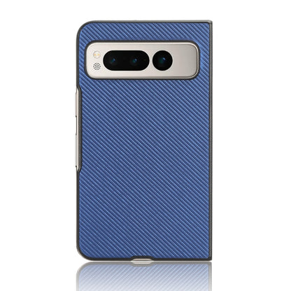 For Google Pixel Fold PU Leather PC Phone Case(Blue) - Google Cases by PMC Jewellery | Online Shopping South Africa | PMC Jewellery