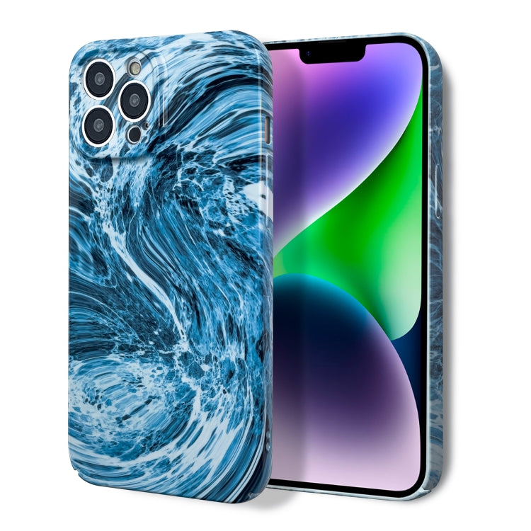 For iPhone 13 Marble Pattern Phone Case(Navy Blue White) - iPhone 13 Cases by PMC TechLife | Online Shopping South Africa | PMC TechLife