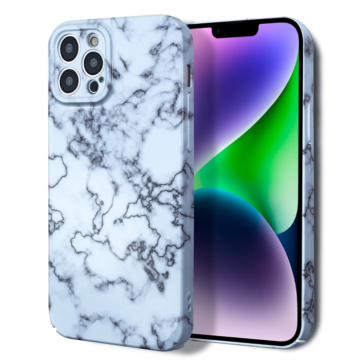 For iPhone 12 Pro Marble Pattern Phone Case(Red White) - iPhone 12 / 12 Pro Cases by PMC TechLife | Online Shopping South Africa | PMC TechLife