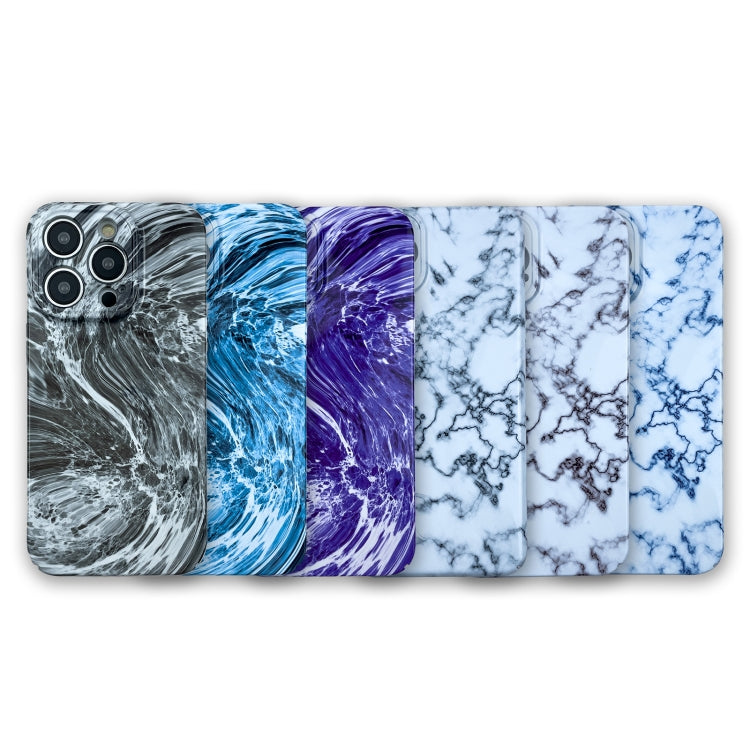 For iPhone 14 Marble Pattern Phone Case(Blue White) - iPhone 14 Cases by PMC TechLife | Online Shopping South Africa | PMC TechLife