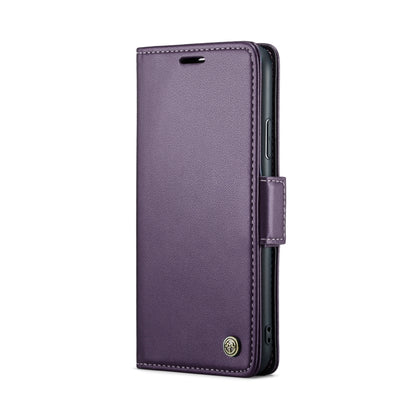 For iPhone XR CaseMe 023 Butterfly Buckle Litchi Texture RFID Anti-theft Leather Phone Case(Pearly Purple) - More iPhone Cases by CaseMe | Online Shopping South Africa | PMC Jewellery
