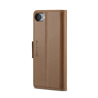 For iPhone SE 2022/SE 2020/6/7/8 CaseMe 023 Butterfly Buckle Litchi Texture RFID Anti-theft Leather Phone Case(Brown) - More iPhone Cases by CaseMe | Online Shopping South Africa | PMC Jewellery