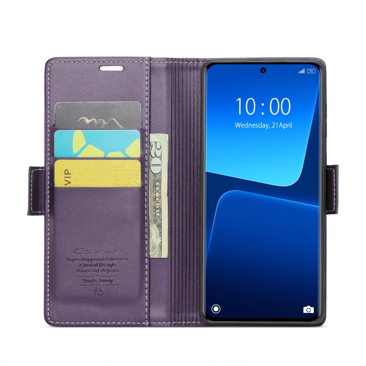 For Xiaomi 13 Pro CaseMe 023 Butterfly Buckle Litchi Texture RFID Anti-theft Leather Phone Case(Pearly Purple) - Xiaomi Cases by CaseMe | Online Shopping South Africa | PMC Jewellery | Buy Now Pay Later Mobicred