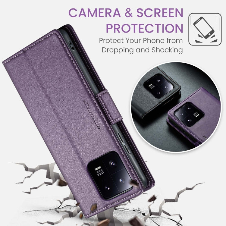 For Xiaomi 13 Pro CaseMe 023 Butterfly Buckle Litchi Texture RFID Anti-theft Leather Phone Case(Pearly Purple) - Xiaomi Cases by CaseMe | Online Shopping South Africa | PMC Jewellery | Buy Now Pay Later Mobicred