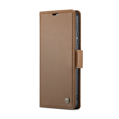 For Xiaomi Mi 11 Lite CaseMe 023 Butterfly Buckle Litchi Texture RFID Anti-theft Leather Phone Case(Brown) - Xiaomi Cases by CaseMe | Online Shopping South Africa | PMC Jewellery