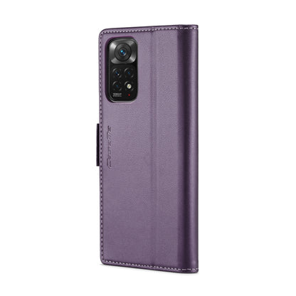 For Xiaomi Redmi Note 11 4G Global/Note 11S Global CaseMe 023 Butterfly Buckle Litchi Texture RFID Anti-theft Leather Phone Case(Pearly Purple) - Xiaomi Cases by CaseMe | Online Shopping South Africa | PMC Jewellery