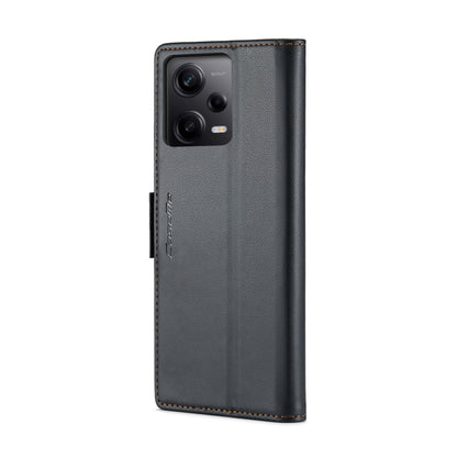 CaseMe 023 Butterfly Buckle Litchi Texture RFID Anti-theft Leather Phone Case For Xiaomi Poco X5 Pro 5G/Redmi Note 12 Pro 5G Global(Black) - Xiaomi Cases by CaseMe | Online Shopping South Africa | PMC Jewellery