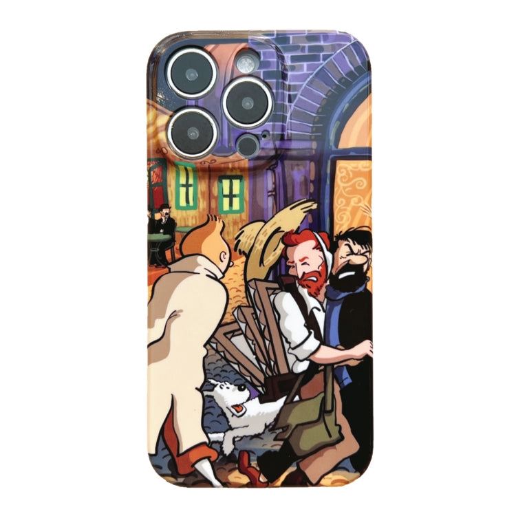 For iPhone 12 Pro Precise Hole Oil Painting Pattern PC Phone Case(Puppy) - iPhone 12 / 12 Pro Cases by PMC TechLife | Online Shopping South Africa | PMC TechLife