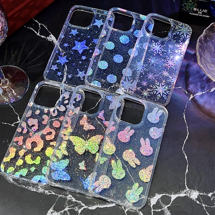 For iPhone 13 Pro Little Star Series Glitter Powder TPU Phone Case(Little Rabbit) - iPhone 13 Pro Cases by PMC Jewellery | Online Shopping South Africa | PMC Jewellery