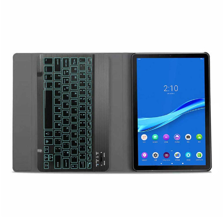 DY-M10P For Lenovo Smart Tab M10 HPD Plus TB-X606F 10.3 inch 2 in 1 Removable Magnetic ABS Bluetooth Keyboard + Protective Leather Tablet Case with Stand & Sleep / Wake-up & Pen Holder(Black) - Lenovo Keyboard by PMC Jewellery | Online Shopping South Africa | PMC Jewellery | Buy Now Pay Later Mobicred