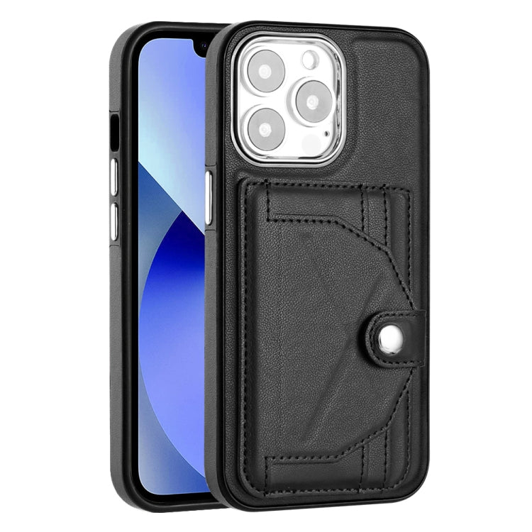 For iPhone 15 Pro Shockproof Leather Phone Case with Card Holder(Black) - free shipping - PMC TechLife - Order now!