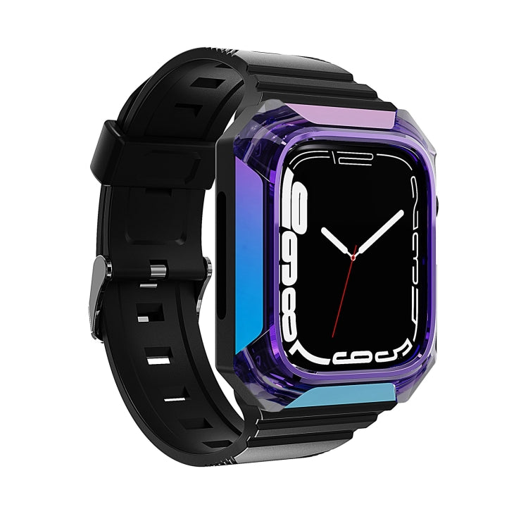 Armor Case Integrated TPU Watch Band For Apple Watch 6 40mm(Purple) - Watch Bands by PMC TechLife | Online Shopping South Africa | PMC TechLife