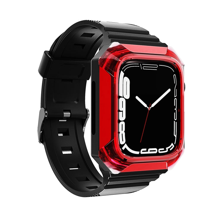 Armor Case Integrated TPU Watch Band For Apple Watch 5 44mm(Red) - Watch Bands by PMC TechLife | Online Shopping South Africa | PMC TechLife