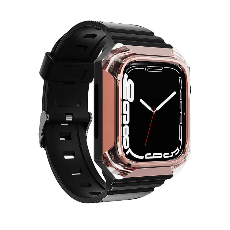 Armor Case Integrated TPU Watch Band For Apple Watch 5 44mm(Rose Gold) - Watch Bands by PMC TechLife | Online Shopping South Africa | PMC TechLife