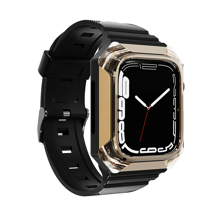 Armor Case Integrated TPU Watch Band For Apple Watch 4 44mm(Gold) - Watch Bands by PMC TechLife | Online Shopping South Africa | PMC TechLife