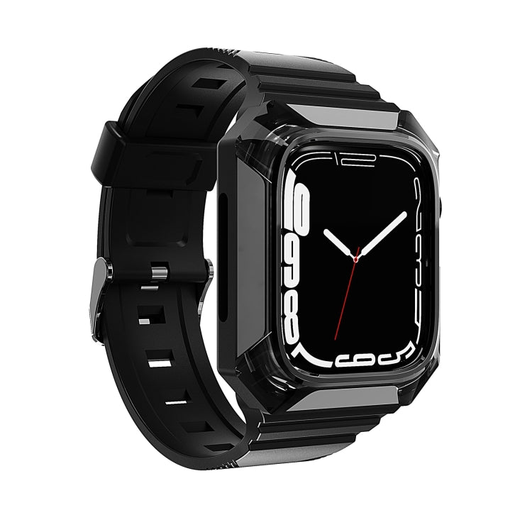 Armor Case Integrated TPU Watch Band For Apple Watch 38mm(Black) - Watch Bands by PMC TechLife | Online Shopping South Africa | PMC TechLife