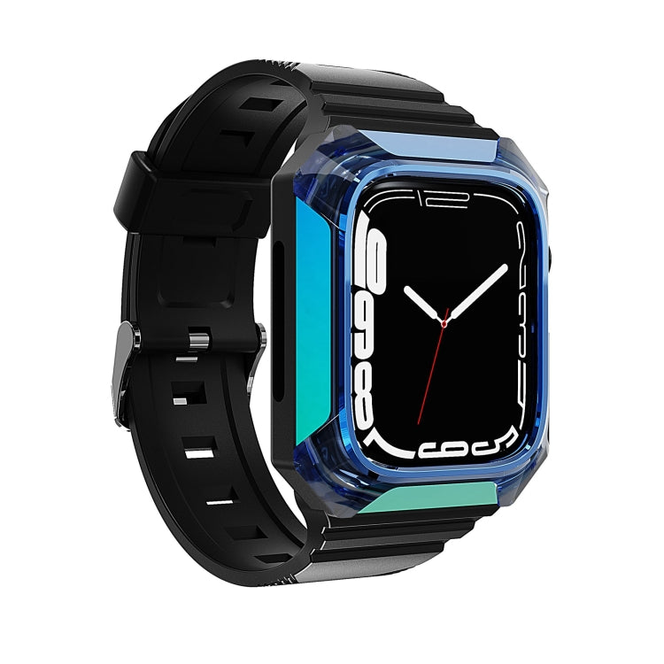 Armor Case Integrated TPU Watch Band For Apple Watch 38mm(Blue) - Watch Bands by PMC TechLife | Online Shopping South Africa | PMC TechLife