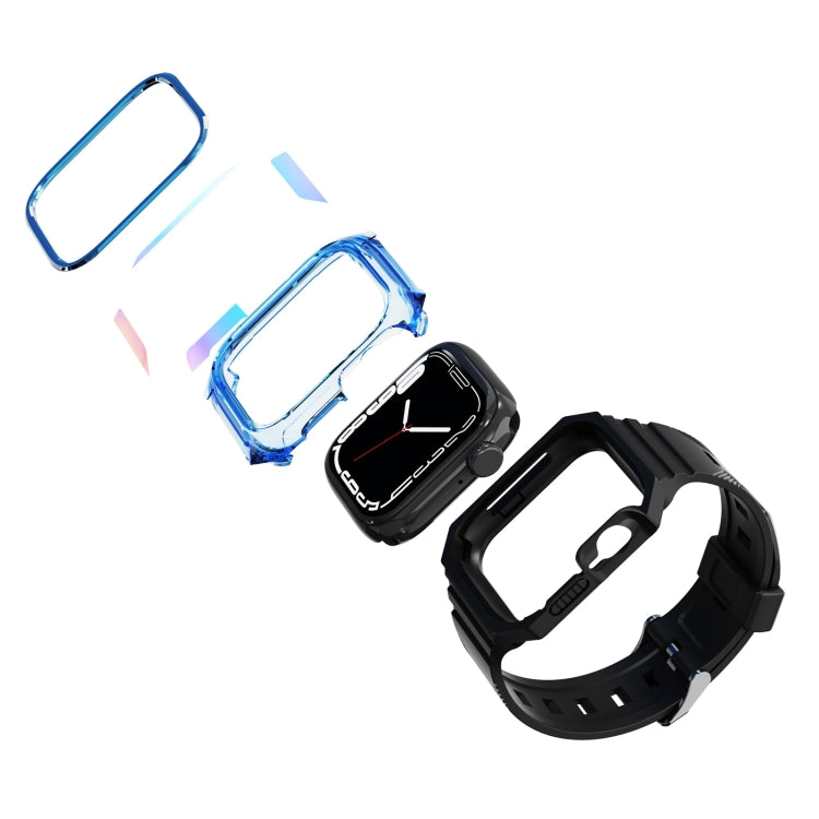 Armor Case Integrated TPU Watch Band For Apple Watch 7 45mm(Gold) - Watch Bands by PMC TechLife | Online Shopping South Africa | PMC TechLife