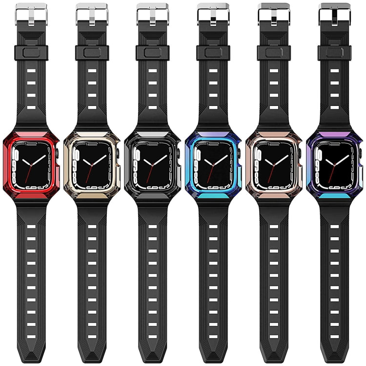 Armor Case Integrated TPU Watch Band For Apple Watch 38mm(Gold) - Watch Bands by PMC TechLife | Online Shopping South Africa | PMC TechLife