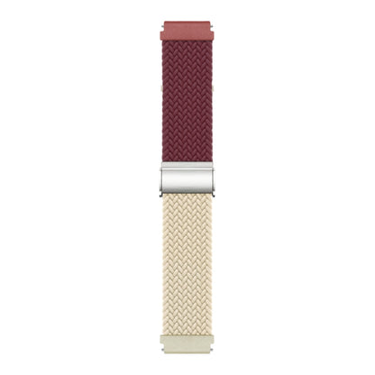 20mm Buckle Braided Nylon Watch Band(Wine Red Starlight) - 20mm Bands by PMC Jewellery | Online Shopping South Africa | PMC Jewellery