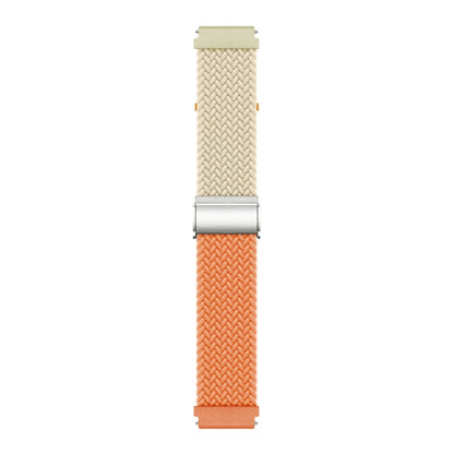 20mm Buckle Braided Nylon Watch Band(Starlight Orange) - 20mm Bands by PMC Jewellery | Online Shopping South Africa | PMC Jewellery