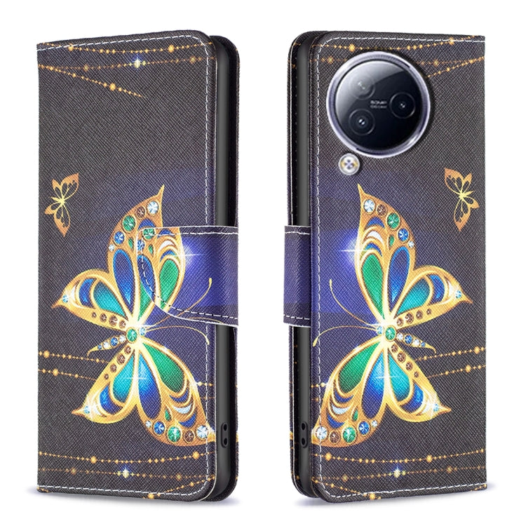 For Xiaomi Civi 3 5G Colored Drawing Pattern Leather Phone Case(Big Butterfly) - free shipping - PMC TechLife - Order now!