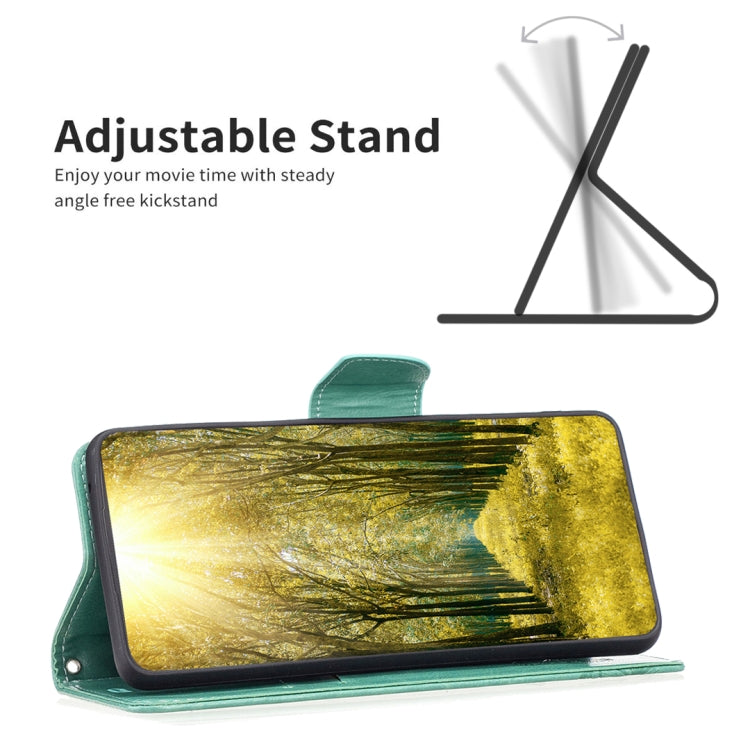 For Xiaomi Redmi 12 4G Two Butterflies Embossing Leather Phone Case(Green) - free shipping - PMC TechLife - Order now!