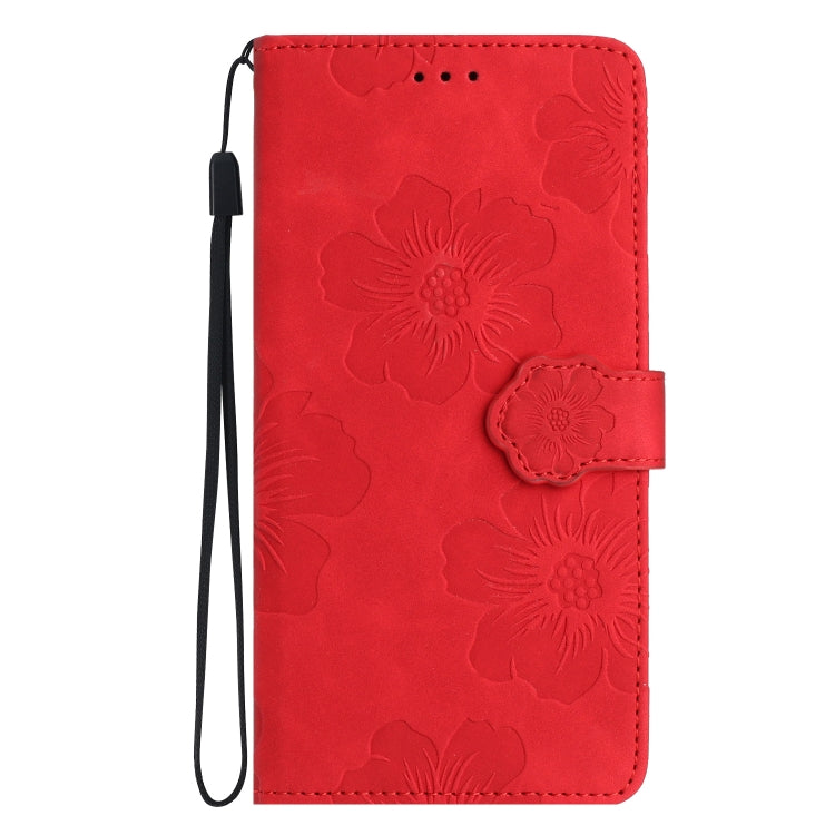 For Xiaomi Redmi 9A Flower Embossing Pattern Leather Phone Case(Red) - Xiaomi Cases by PMC Jewellery | Online Shopping South Africa | PMC Jewellery