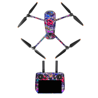 For DJI Mavic 3 Pro / RC Pro Sunnylife Drone Body Remote Control Decorative Stickers Set(Cool Purple) - Stickers by Sunnylife | Online Shopping South Africa | PMC Jewellery
