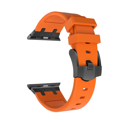 AP Silicone Watch Band For Apple Watch 8 41mm(Black Orange) - Watch Bands by PMC Jewellery | Online Shopping South Africa | PMC Jewellery