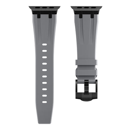 AP Silicone Watch Band For Apple Watch 7 45mm(Black Grey) - Watch Bands by PMC Jewellery | Online Shopping South Africa | PMC Jewellery