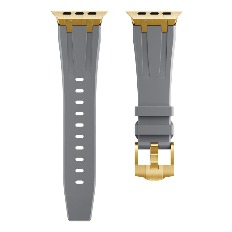 AP Silicone Watch Band For Apple Watch SE 2022 40mm(Gold Grey) - Watch Bands by PMC TechLife | Online Shopping South Africa | PMC TechLife