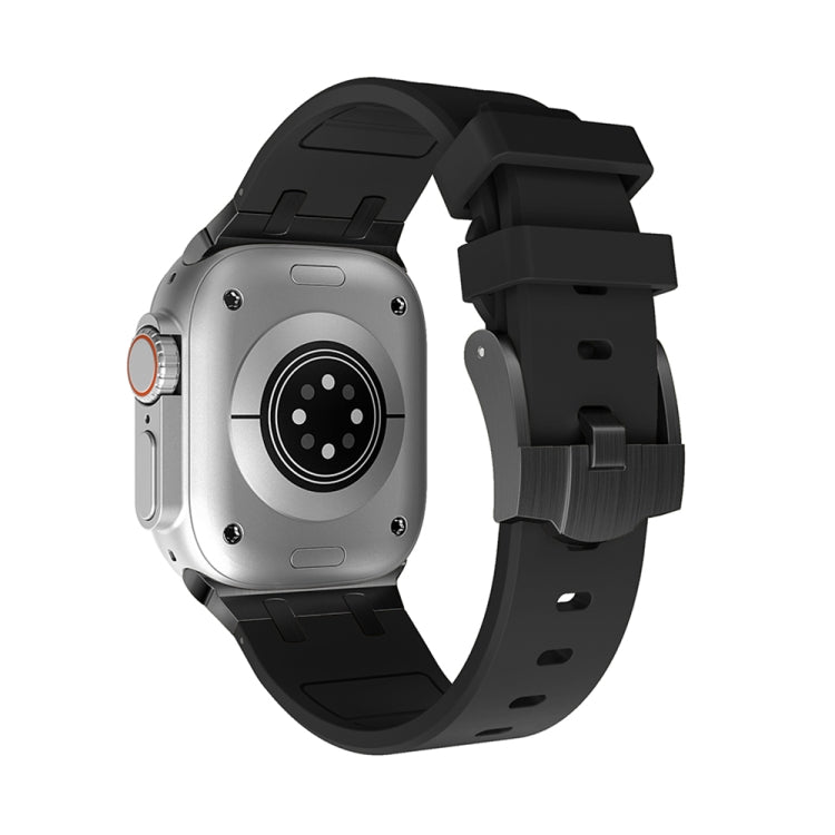 AP Silicone Watch Band For Apple Watch SE 40mm(Black Black) - Watch Bands by PMC TechLife | Online Shopping South Africa | PMC TechLife