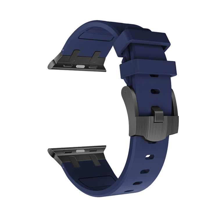 AP Silicone Watch Band For Apple Watch SE 40mm(Black Blue) - Watch Bands by PMC TechLife | Online Shopping South Africa | PMC TechLife
