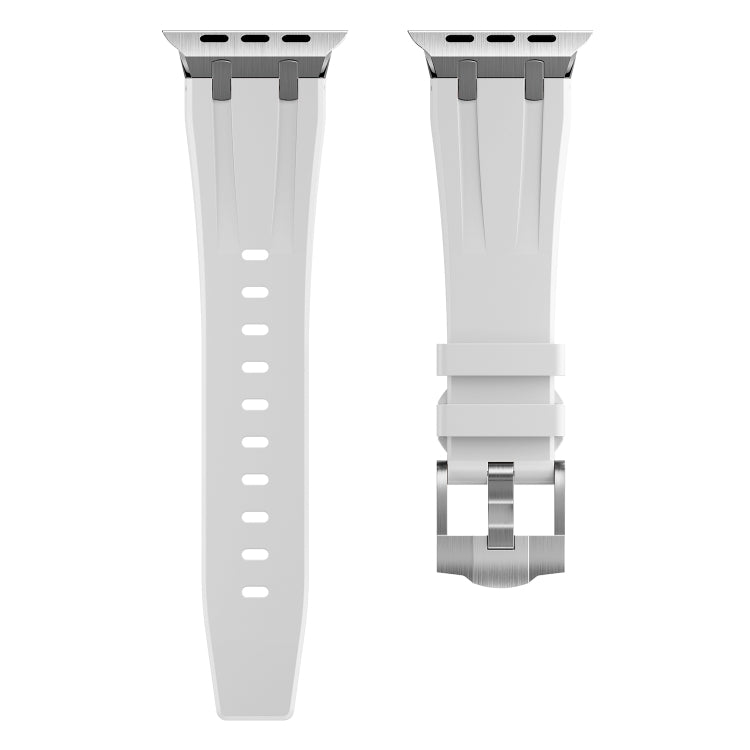 AP Silicone Watch Band For Apple Watch SE 40mm(Silver White) - Watch Bands by PMC TechLife | Online Shopping South Africa | PMC TechLife