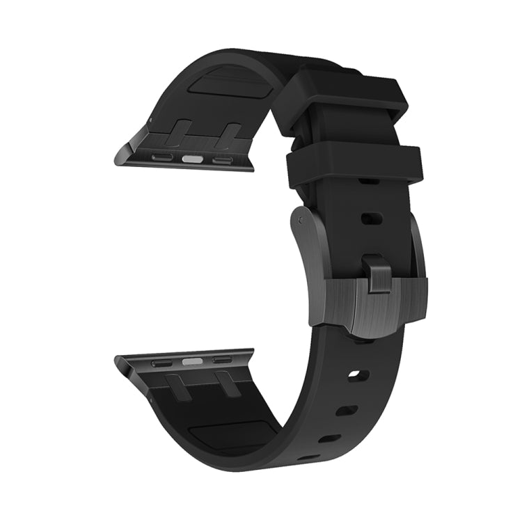 AP Silicone Watch Band For Apple Watch SE 44mm(Black Black) - Watch Bands by PMC TechLife | Online Shopping South Africa | PMC TechLife